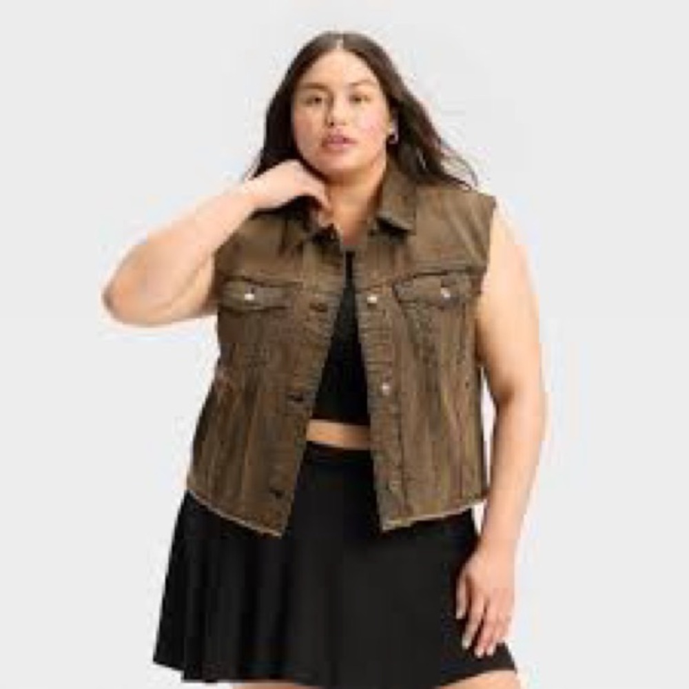 Wild Fable Brown Denim Vest